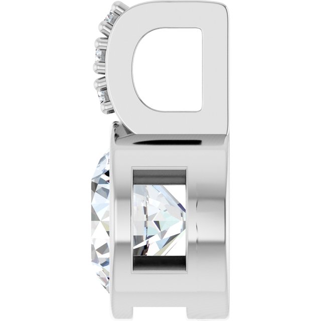 Sterling Silver 3/4 CTW Lab-Grown Diamond Pendant