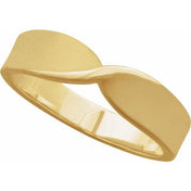 14K Yellow 5 mm Stackable Twisted Ring