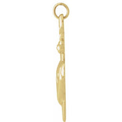 14K Yellow Heart & Dagger Pendant
