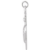 Platinum Heart & Dagger Pendant