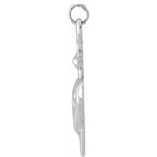 Platinum Heart & Dagger Pendant
