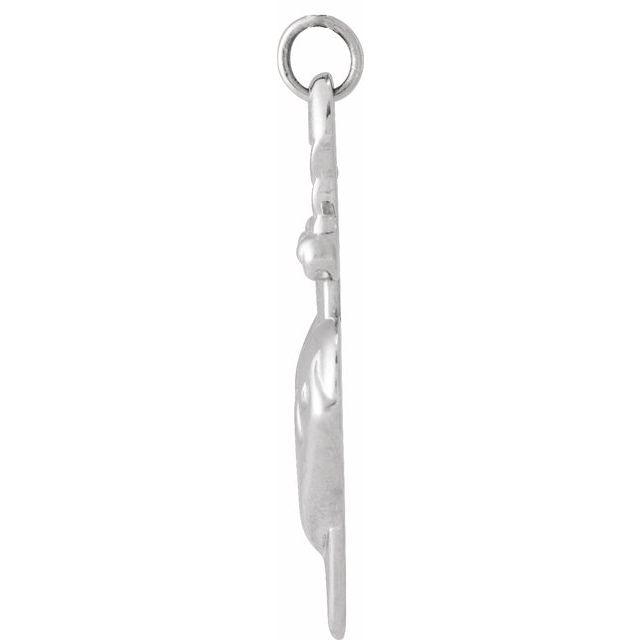 Platinum Heart & Dagger Pendant