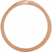 14K Rose 5 mm Stackable Twisted Ring