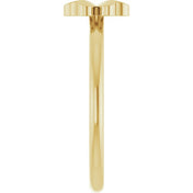 14K Yellow Four-Leaf Clover Stackable Ring