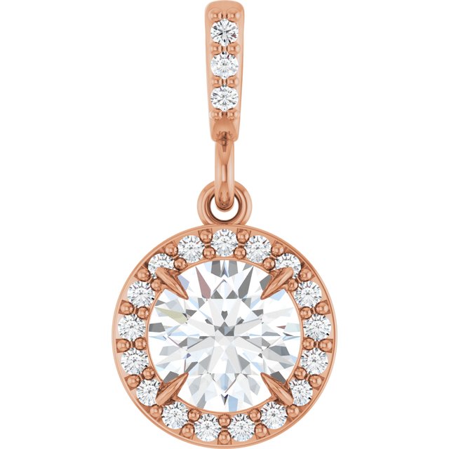 8 CTW Lab-Grown Diamond Halo-Style Pendant
