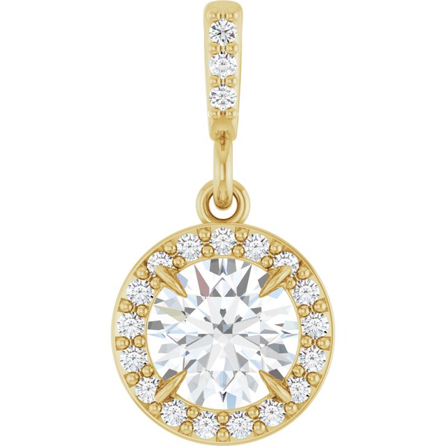 8 CTW Lab-Grown Diamond Halo-Style Pendant