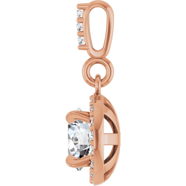 8 CTW Lab-Grown Diamond Halo-Style Pendant