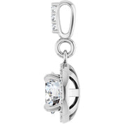 Platinum 5/8 CTW Lab-Grown Diamond Halo-Style Pendant