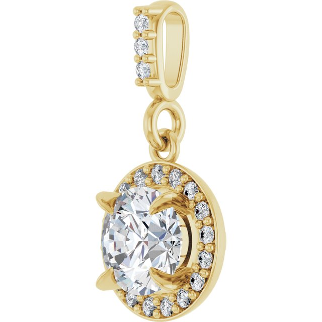 8 CTW Lab-Grown Diamond Halo-Style Pendant