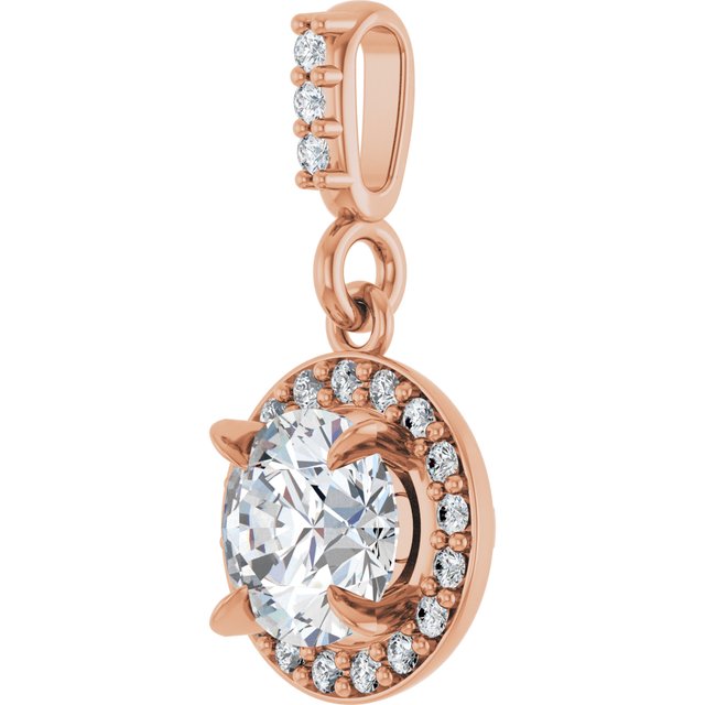 8 CTW Lab-Grown Diamond Halo-Style Pendant