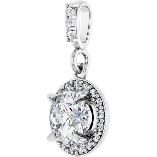 8 CTW Lab-Grown Diamond Halo-Style Pendant