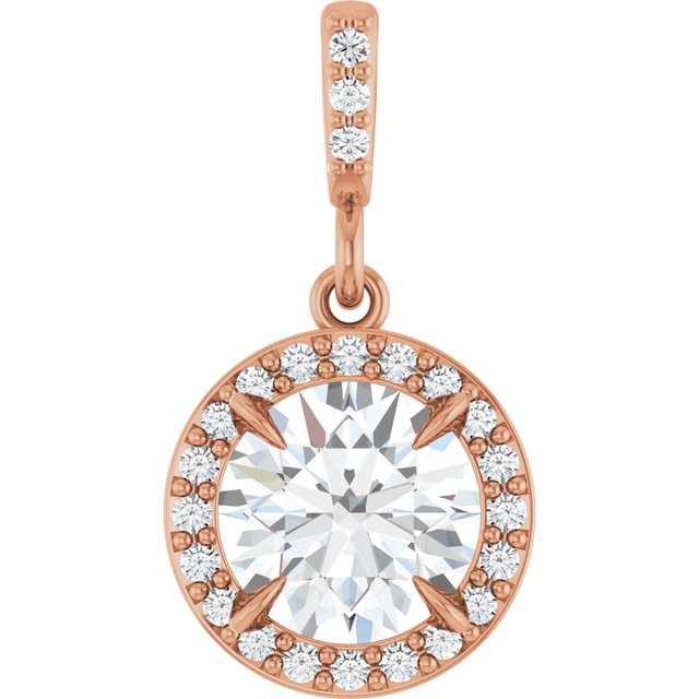 8 CTW Lab-Grown Diamond Halo-Style Pendant