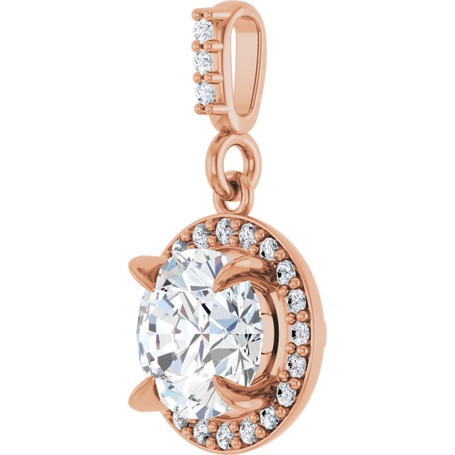 8 CTW Lab-Grown Diamond Halo-Style Pendant