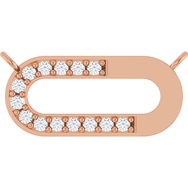 10 CTW Lab-Grown Diamond Paperclip-Style Necklace Center