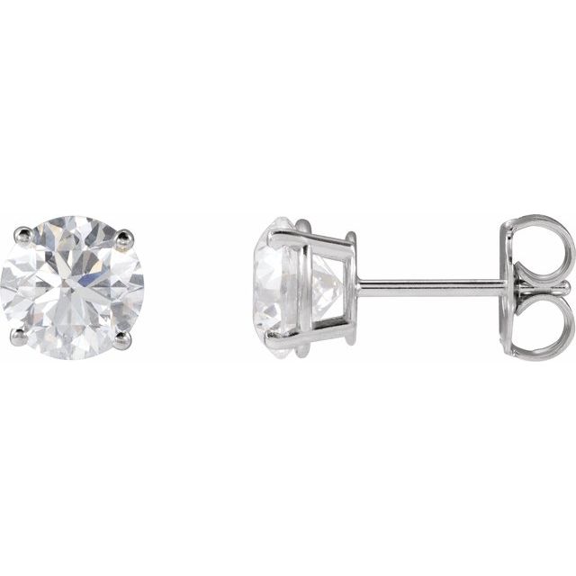 14K White 2 CTW Natural Diamond Stud Earrings