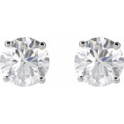 14K White 2 CTW Natural Diamond Stud Earrings
