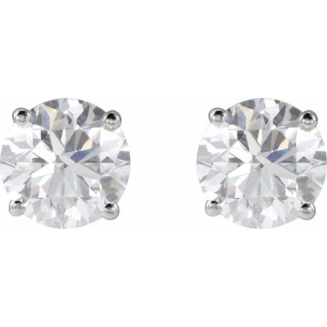 14K White 2 CTW Natural Diamond Stud Earrings