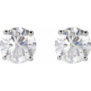14K White 2 CTW Natural Diamond Stud Earrings