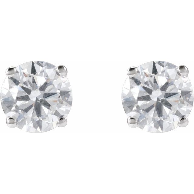 14K White 1 1/4 CTW Lab-Grown Diamond Stud Earrings