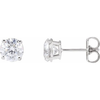 14K White 1 1/2 CTW Natural Diamond Stud Earrings