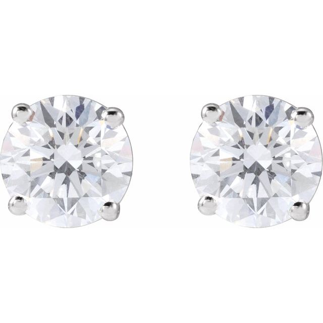 14K White 1 1/2 CTW Natural Diamond Stud Earrings