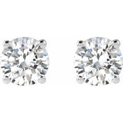 Platinum 1 CTW Natural Diamond Stud Earrings