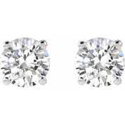14K White 1 CTW Lab-Grown Diamond Stud Earrings
