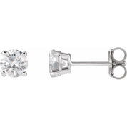 14K White 3/4 CTW Lab-Grown Diamond Stud Earrings