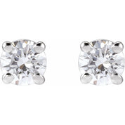 14K White 1/3 CTW Lab-Grown Diamond Stud Earrings