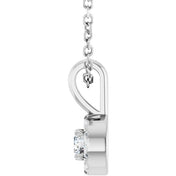 Sterling Silver 1/8 CTW Natural Diamond 16-18" Necklace