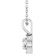 Platinum 4 mm Natural Diamond & .05 CTW Natural Diamond 16-18" Necklace