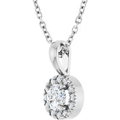 Platinum 4 mm Natural Diamond & .05 CTW Natural Diamond 16-18" Necklace