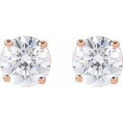 14K Rose 1 1/2 CTW Natural Diamond Stud Earrings