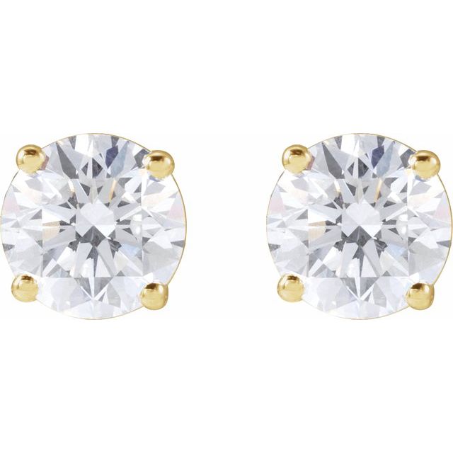 14K Yellow 1 1/2 CTW Natural Diamond Stud Earrings