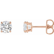 14K Rose 1 CTW Lab-Grown Diamond Stud Earrings