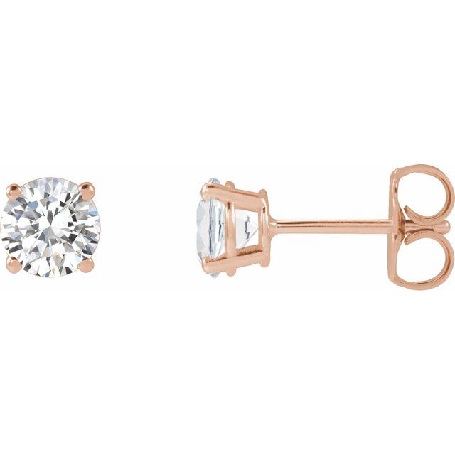14K Rose 1 CTW Lab-Grown Diamond Stud Earrings