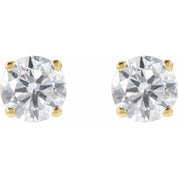 14K Yellow 1 1/4 CTW Lab-Grown Diamond Stud Earrings