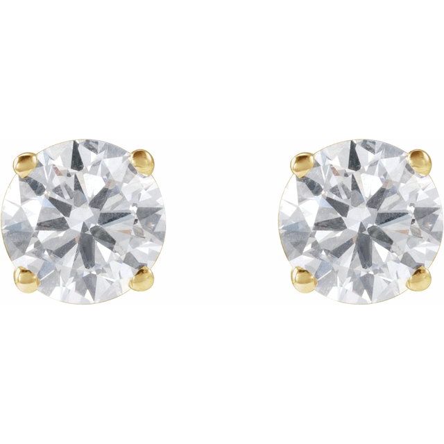 14K Yellow 1 1/4 CTW Lab-Grown Diamond Stud Earrings