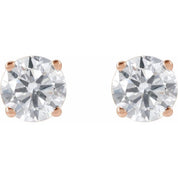 14K Rose 1 1/4 CTW Lab-Grown Diamond Stud Earrings