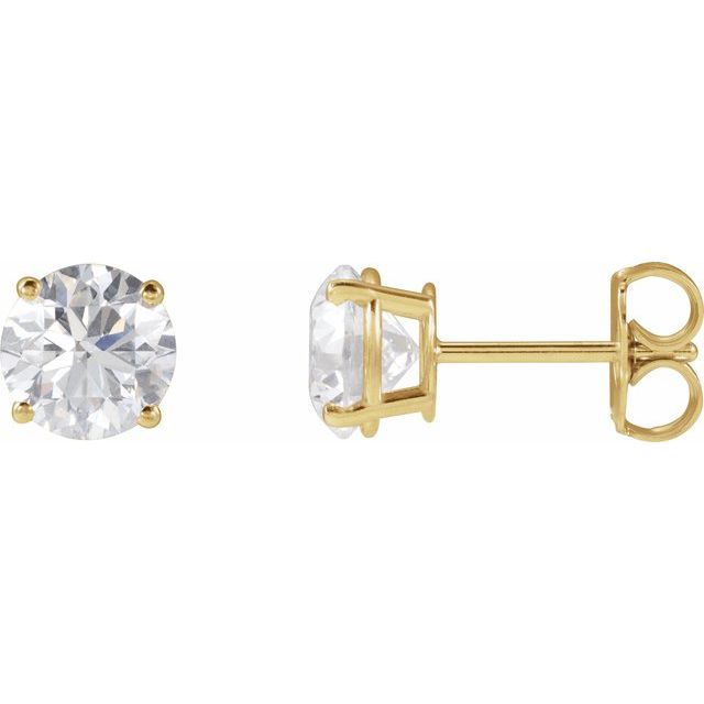 14K Yellow 2 CTW Lab-Grown Diamond Stud Earrings