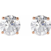 14K Rose 2 CTW Lab-Grown Diamond Stud Earrings