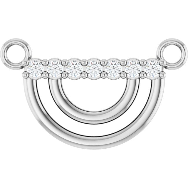 14K .05 CTW Lab-Grown Diamond Arch Necklace Center