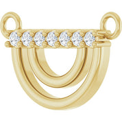 14K .05 CTW Lab-Grown Diamond Arch Necklace Center