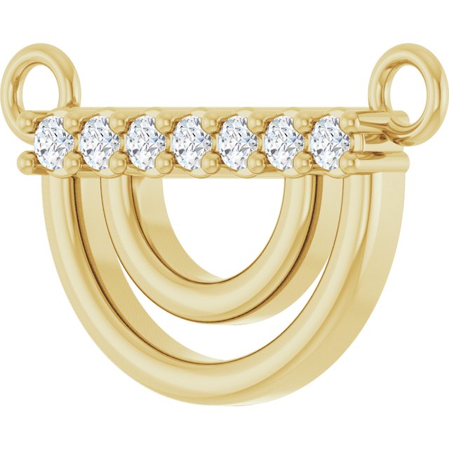14K .05 CTW Lab-Grown Diamond Arch Necklace Center