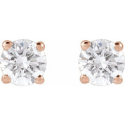 14K Rose 1/2 CTW Lab-Grown Diamond Stud Earrings