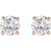 14K Rose 3/4 CTW Lab-Grown Diamond Stud Earrings