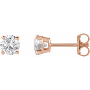 14K Rose 3/4 CTW Lab-Grown Diamond Stud Earrings