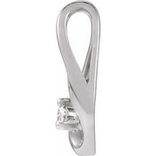 14K White .05 CTW Natural Diamond Freeform Pendant