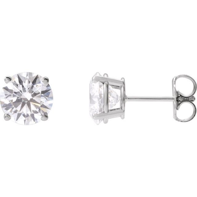 14K White 3 CTW Lab-Grown Diamond Stud Earrings