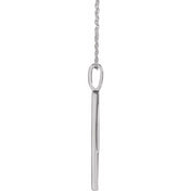 14K White .02 CTW Natural Diamond Love 18" Necklace